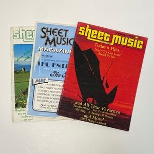Vintage 1980's Sheet Music Magazines 3 Piece Lot